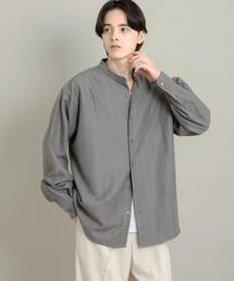 SENSE OF PLACE by URBAN RESEARCH | ウールタッチストライプバンドカラーシャツ(シャツ/ブラウス)