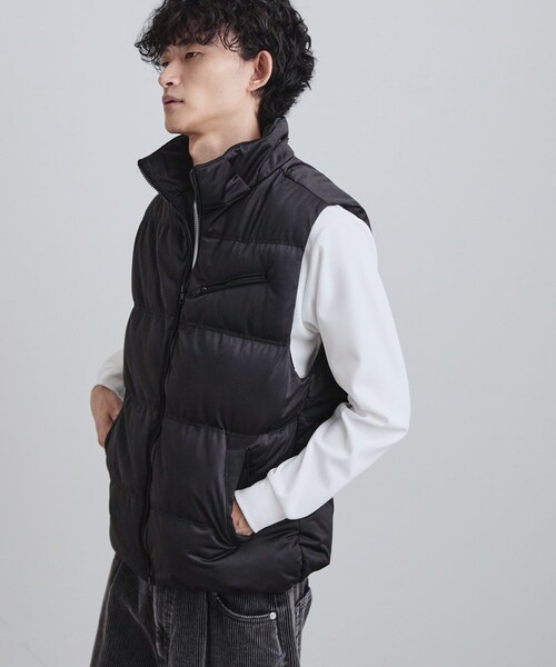 tk.TAKEO KIKUCHI(ティーケータケオキクチ)の「ポリストレッチ中綿ベスト(その他アウター・メンズ・グレー系4/ブラック・04/03/02)」の3枚目の写真