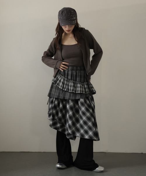 Ulysses(ユリシス)の「ランダムチェックティアードミニスカート(スカート・レディース・ブラック・F)」の11枚目の写真