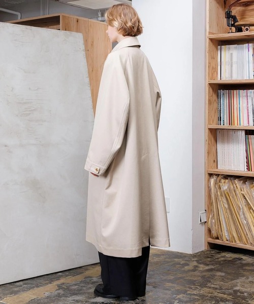 VOAAOV（ヴォアーブ）の「【VOAAOV】 BISHU OLD WOOL GABARDINE Long Coat（トレンチコート・メンズ・ベージュ/ブラック・2/1/0）」の7枚目の写真