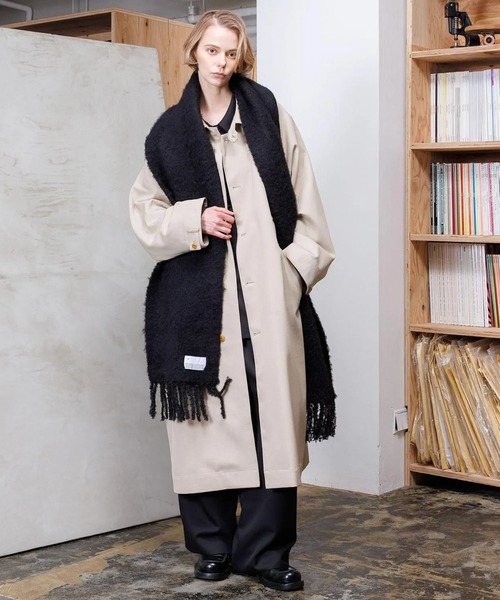VOAAOV（ヴォアーブ）の「【VOAAOV】 BISHU OLD WOOL GABARDINE Long Coat（トレンチコート・メンズ・ベージュ/ブラック・2/1/0）」の8枚目の写真