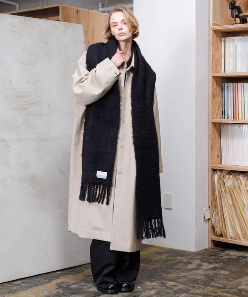 VOAAOV（ヴォアーブ）の「【VOAAOV】 BISHU OLD WOOL GABARDINE Long Coat（トレンチコート・メンズ・ベージュ/ブラック・2/1/0）」の9枚目の写真