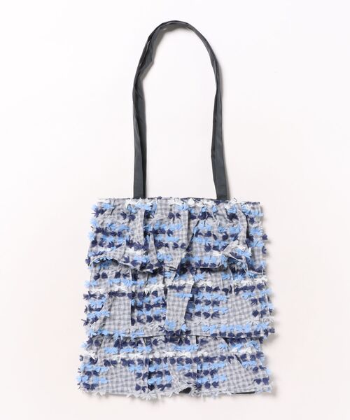 H.A.K（ハク）の「ジャカード　ティアードトートバッグ（トートバッグ・レディース・ホワイト/ブルー/グリーン・FREE）」の3枚目の写真