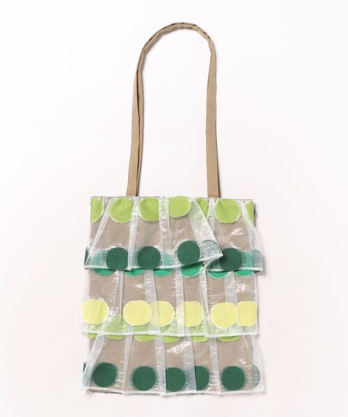H.A.K（ハク）の「ジャカード　ティアードトートバッグ（トートバッグ・レディース・ホワイト/ブルー/グリーン・FREE）」の2枚目の写真