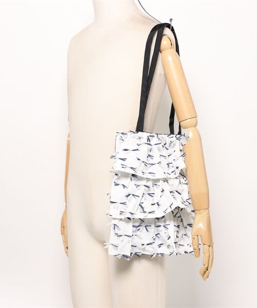 H.A.K（ハク）の「ジャカード　ティアードトートバッグ（トートバッグ・レディース・ホワイト/ブルー/グリーン・FREE）」の9枚目の写真