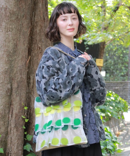 H.A.K（ハク）の「ジャカード　ティアードトートバッグ（トートバッグ・レディース・ホワイト/ブルー/グリーン・FREE）」の12枚目の写真