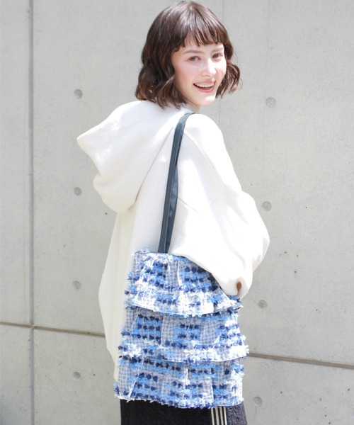 H.A.K（ハク）の「ジャカード　ティアードトートバッグ（トートバッグ・レディース・ホワイト/ブルー/グリーン・FREE）」の10枚目の写真