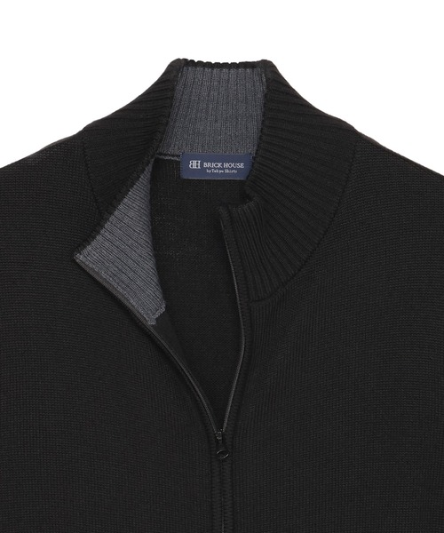 TOKYO SHIRTS（トウキョウシャツ）の「スタンド フルZIP カーディガン（カーディガン/ボレロ・メンズ・ブラック/ネイビー・M/L/LL）」の6枚目の写真