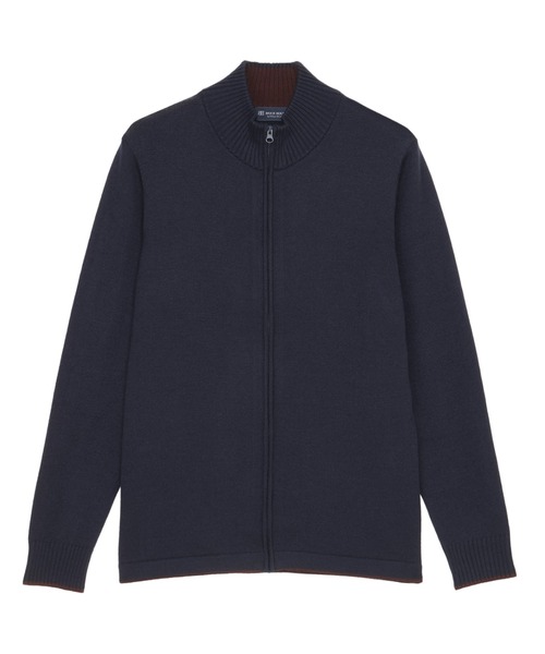 TOKYO SHIRTS（トウキョウシャツ）の「スタンド フルZIP カーディガン（カーディガン/ボレロ・メンズ・ブラック/ネイビー・M/L/LL）」の9枚目の写真