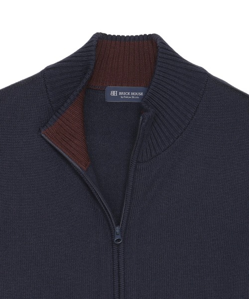 TOKYO SHIRTS（トウキョウシャツ）の「スタンド フルZIP カーディガン（カーディガン/ボレロ・メンズ・ブラック/ネイビー・M/L/LL）」の12枚目の写真