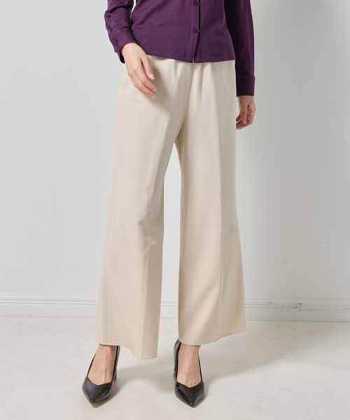 NARACAMICIE（ナラカミーチェ）の「【NARACAMICIE】【セットアップ対応】ソフトワイドパンツ（その他パンツ・レディース・ブラック/ブラウン/グレー・M/XL）」の3枚目の写真