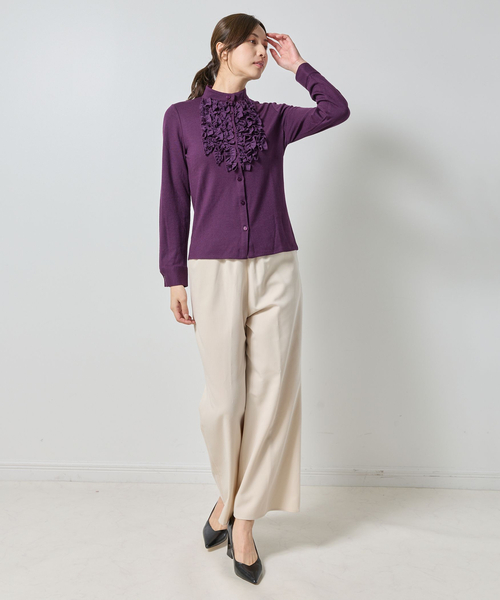 NARACAMICIE（ナラカミーチェ）の「【NARACAMICIE】【セットアップ対応】ソフトワイドパンツ（その他パンツ・レディース・ブラック/ブラウン/グレー・M/XL）」の16枚目の写真