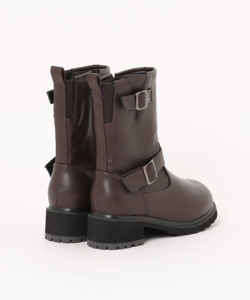 la farfa SHOES（ラ・ファーファ シューズ）の「la farfa ラファーファ レディース ヒールエンジニアブーツ【幅広4E/大きいサイズ】取り外せる二重中敷で調節可能 6000（ブーツ・レディース・ダークブラウン/ブラック・M/L/LL/XL）」の3枚目の写真