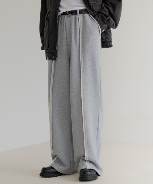 ETELIO（エテリオ）の「センターフリンジラインスウェットパンツ（スウェットパンツ・メンズ・ブラック/グレー/杢グレー・S/M/L/XL）」の3枚目の写真