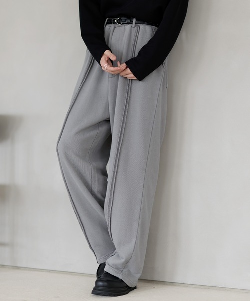 ETELIO（エテリオ）の「センターフリンジラインスウェットパンツ（スウェットパンツ・メンズ・ブラック/グレー/杢グレー・S/M/L/XL）」の2枚目の写真