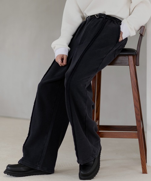 ETELIO（エテリオ）の「センターフリンジラインスウェットパンツ（スウェットパンツ・メンズ・ブラック/グレー/杢グレー・S/M/L/XL）」の7枚目の写真