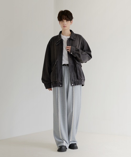 ETELIO（エテリオ）の「センターフリンジラインスウェットパンツ（スウェットパンツ・メンズ・ブラック/グレー/杢グレー・S/M/L/XL）」の16枚目の写真