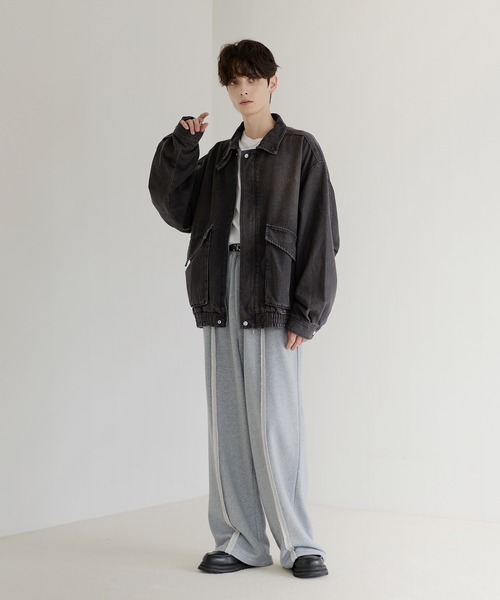 ETELIO（エテリオ）の「センターフリンジラインスウェットパンツ（スウェットパンツ・メンズ・ブラック/グレー/杢グレー・S/M/L/XL）」の17枚目の写真