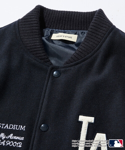FREAK'S STORE(フリークスストア)の「限定展開 MLB/メジャーリーグベースボール マルチデザイン 刺繍ワッペン スタジアムジャンパー / スタジャン(ブルゾン・メンズ・ネイビー/ブラウン/ブラック・SMALL/LARGE/MEDIUM)」の5枚目の写真