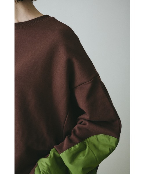 HeRIN.CYE（ヘリンドットサイ）の「Elbow patchi cut tops　　エルボーパッチカットトップス（スウェット・レディース・ブラック/ブラウン/グレー・FREE）」の13枚目の写真