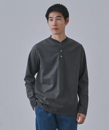 ツイルダンボール ヘンリーネックロンTEE