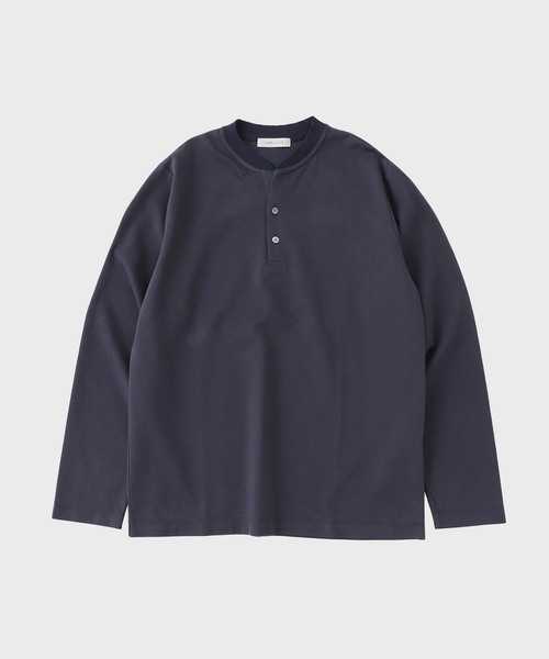 B.C STOCK（ベーセーストック）の「ツイルダンボール ヘンリーネックロンTEE（Tシャツ/カットソー・メンズ・ホワイト/チャコールグレー/ブラック/ネイビー・MEDIUM/LARGE）」の19枚目の写真