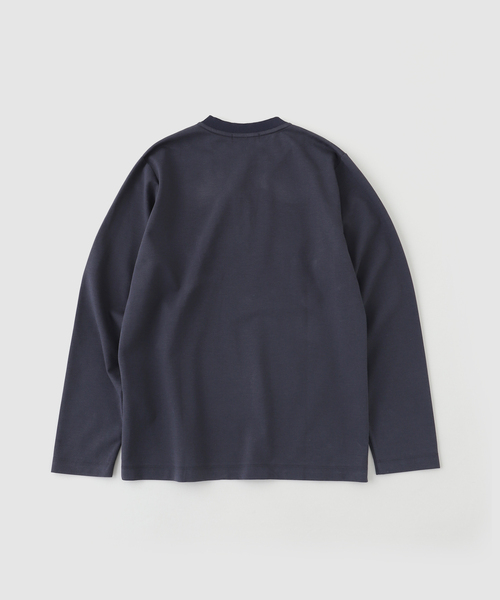 B.C STOCK（ベーセーストック）の「ツイルダンボール ヘンリーネックロンTEE（Tシャツ/カットソー・メンズ・ホワイト/チャコールグレー/ブラック/ネイビー・MEDIUM/LARGE）」の20枚目の写真