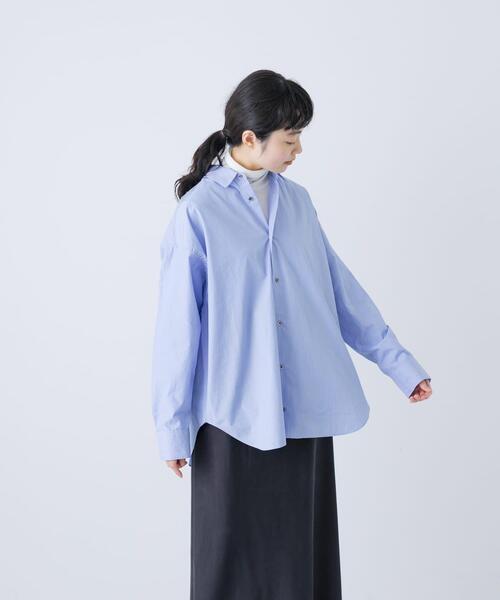 コットンストライプレギュラーシャツ（シャツ/ブラウス）｜かぐれ