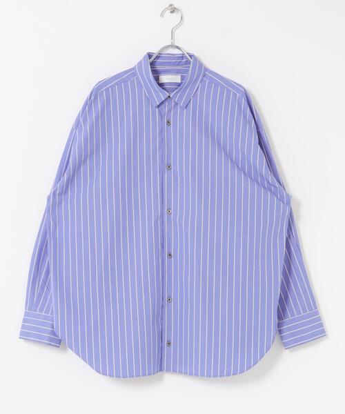 かぐれ コットンレギュラーシャツ ストライプ　25ss コットンストライプレギュラーシャツ（シャツ/ブラウス）｜かぐれ