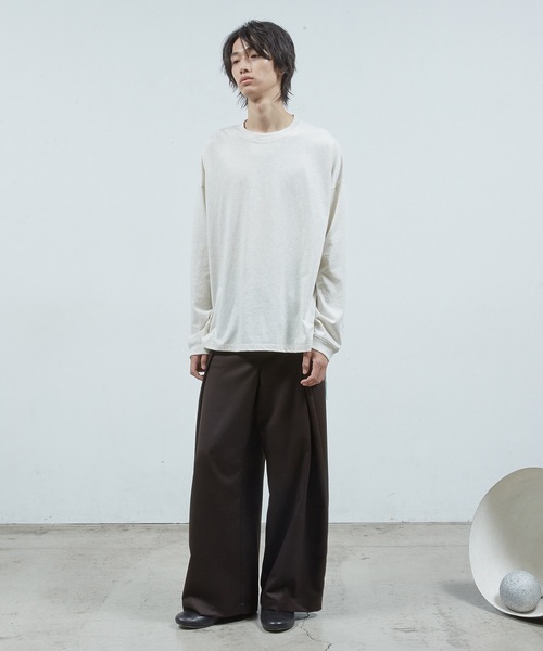 Dulcamara（ドゥルカマラ）の「ハンドステッチロンT（Tシャツ/カットソー・メンズ・オートミール/ネイビー/ブラック・0/1）」の5枚目の写真