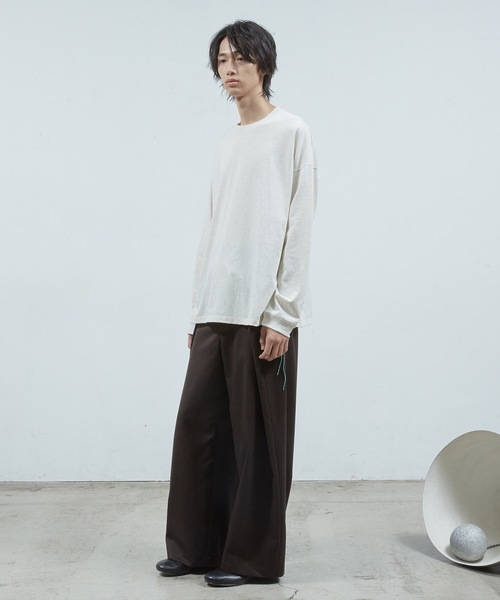 Dulcamara（ドゥルカマラ）の「ハンドステッチロンT（Tシャツ/カットソー・メンズ・オートミール/ネイビー/ブラック・0/1）」の6枚目の写真