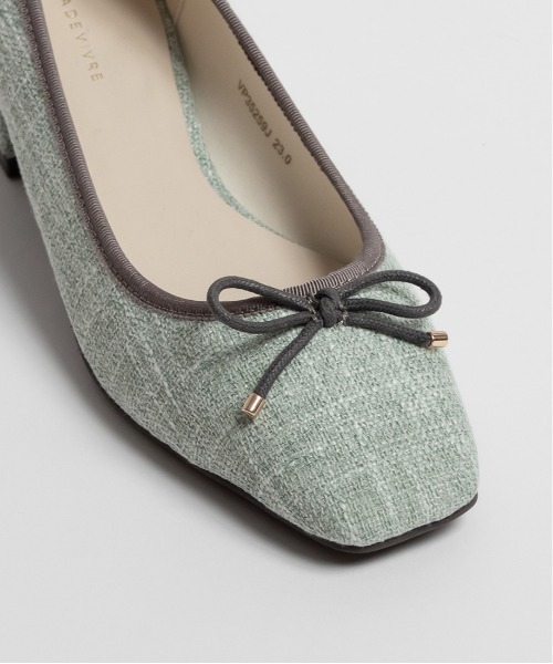 RANDA（ランダ）の「サステナブル スクエアトゥリボンパンプス（パンプス・レディース・アイボリー/ブラック・23/25.5/22.5/24/22/24.5/23.5）」の13枚目の写真