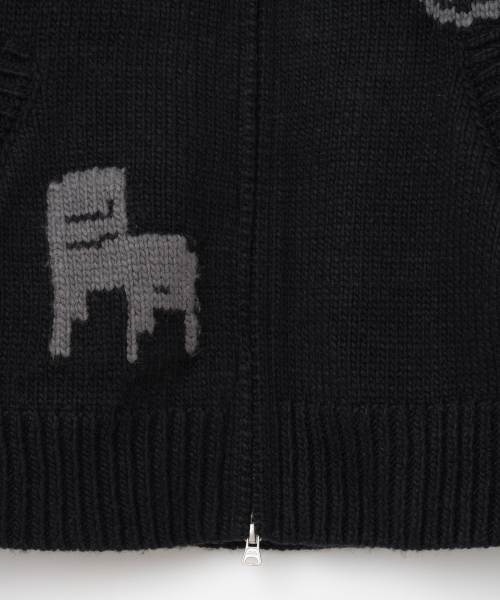 Millo Archive（ミロ アーカイブ）の「ロウインタルシアコウイチャンニットジップアップ[ブラック]（ニット/セーター・メンズ・その他・LARGE/X-LARGE/MEDIUM）」の3枚目の写真