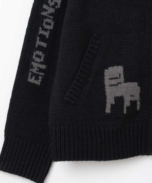 Millo Archive（ミロ アーカイブ）の「ロウインタルシアコウイチャンニットジップアップ[ブラック]（ニット/セーター・メンズ・その他・LARGE/X-LARGE/MEDIUM）」の4枚目の写真