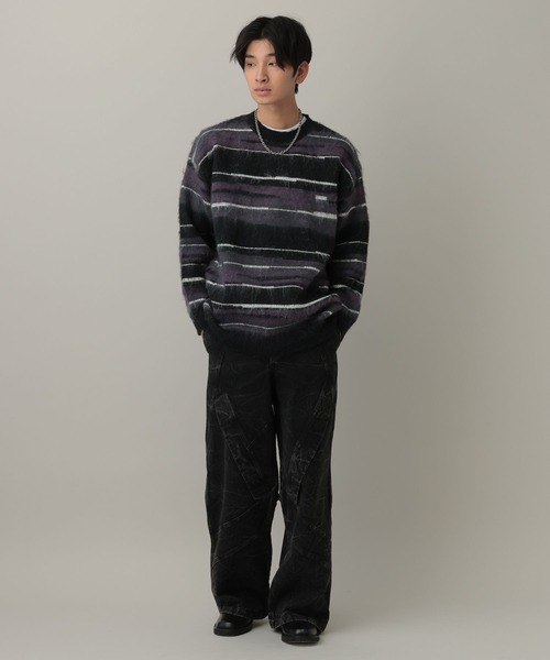 LAND MUSEUM（ランドミュージアム）の「LAND MUSEUM／ベルティングデニムデニム（デニムパンツ・メンズ・ブラック・MEDIUM/LARGE）」の4枚目の写真