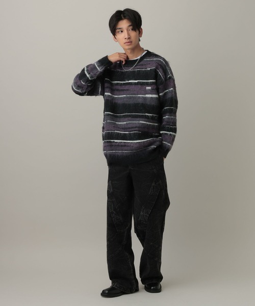 LAND MUSEUM（ランドミュージアム）の「LAND MUSEUM／ベルティングデニムデニム（デニムパンツ・メンズ・ブラック・MEDIUM/LARGE）」の5枚目の写真