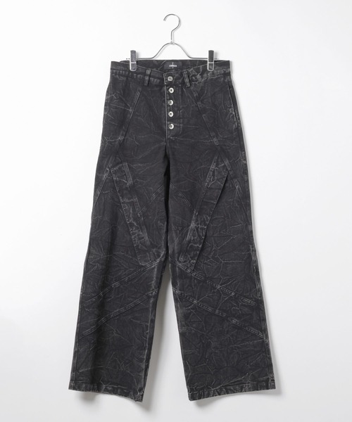 LAND MUSEUM（ランドミュージアム）の「LAND MUSEUM／ベルティングデニムデニム（デニムパンツ・メンズ・ブラック・MEDIUM/LARGE）」の8枚目の写真
