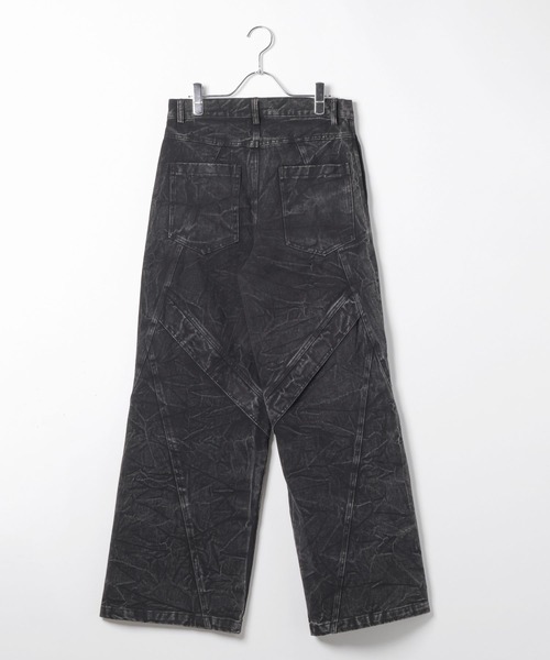 LAND MUSEUM（ランドミュージアム）の「LAND MUSEUM／ベルティングデニムデニム（デニムパンツ・メンズ・ブラック・MEDIUM/LARGE）」の9枚目の写真