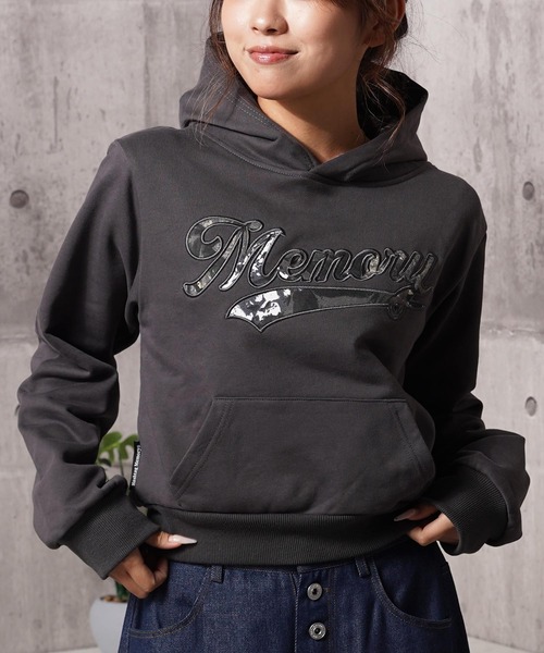 #MEMORY(メモリー)の「【MEMORY】ベースボールロゴパーカー / Baseball Logo Hoodie(パーカー・メンズ・チャコールグレー/グレー/ブラック・S/L/M)」の2枚目の写真