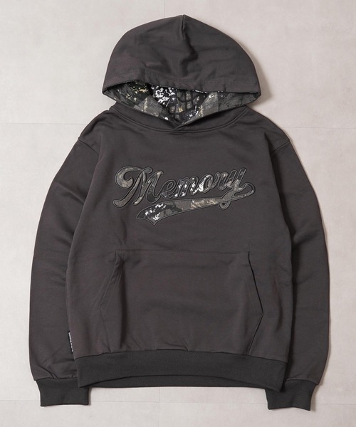 #MEMORY(メモリー)の「【MEMORY】ベースボールロゴパーカー / Baseball Logo Hoodie(パーカー・メンズ・チャコールグレー/グレー/ブラック・S/L/M)」の13枚目の写真