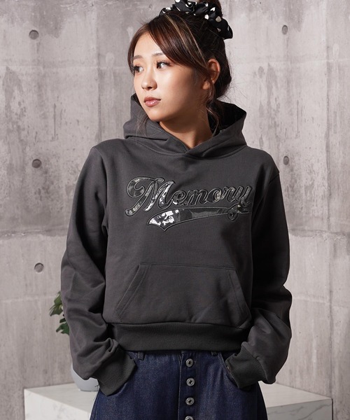 #MEMORY(メモリー)の「【MEMORY】ベースボールロゴパーカー / Baseball Logo Hoodie(パーカー・メンズ・チャコールグレー/グレー/ブラック・S/L/M)」の15枚目の写真