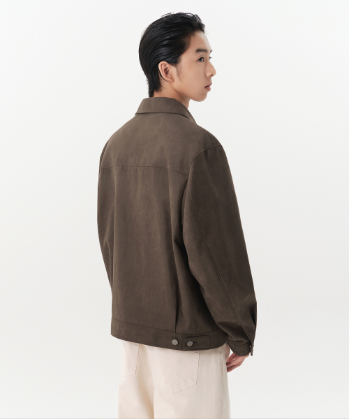 MUSINSA 馬革ポイントスウェードトラッカージャケット BANANA REPUBLIC