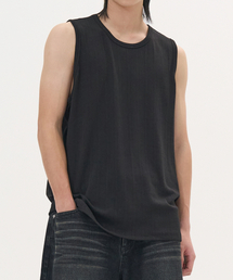 かぎ針編みスリーブレス(BLACK)