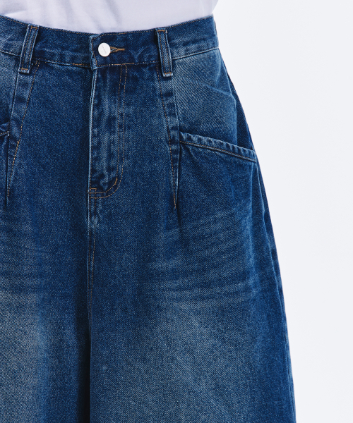SCALLYWAG（スカリーワグ）の「ビッグバermudaデニムショーツ[インディゴ]（その他パンツ・レディース・その他・SMALL/MEDIUM/LARGE/X-LARGE）」の2枚目の写真