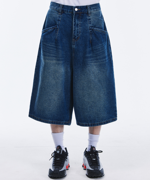 SCALLYWAG（スカリーワグ）の「ビッグバermudaデニムショーツ[インディゴ]（その他パンツ・レディース・その他・SMALL/MEDIUM/LARGE/X-LARGE）」の3枚目の写真