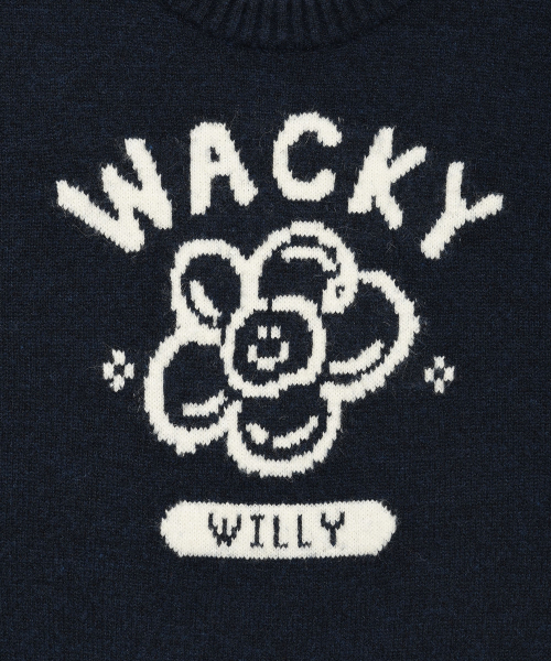 Wacky WiLLy(ワッキーウィリー)の「ウィメンズビッグリリーグラフィックプルオーバーダークネイビー(ニット/セーター・レディース・その他・SMALL/MEDIUM)」の5枚目の写真