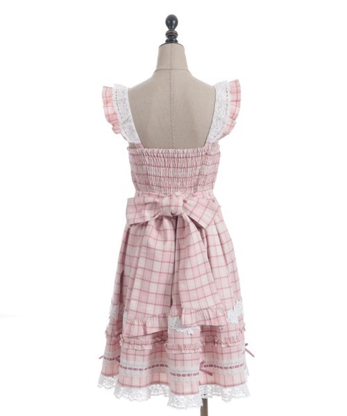 Chalmiere タータンチェック ピンク ジャンスカ等５点セット タータンチェックジャンスカ（ワンピース）｜Chalmiere（シャ