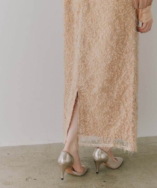 kaene(カエン)の「スパンコールヤーンドレス【結婚式 二次会 同窓会 成人式 パーティードレス】(ワンピース・レディース・ベージュ・S/M)」の6枚目の写真