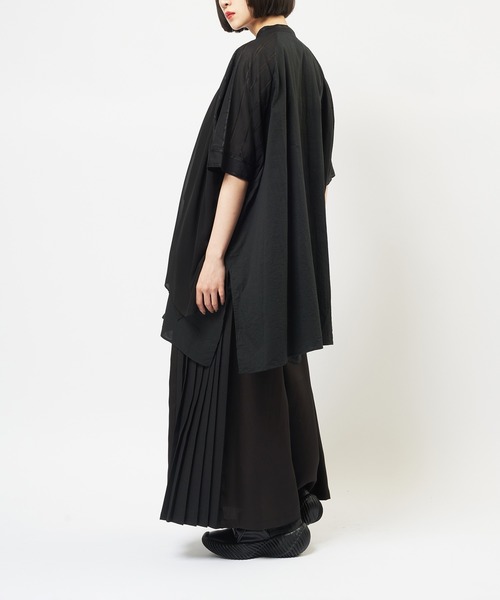 gomme(ゴム)の「ガーゼスカーフシャツ(シャツ/ブラウス・レディース・ホワイト/ブラック・MEDIUM)」の6枚目の写真