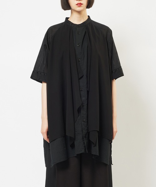 gomme(ゴム)の「ガーゼスカーフシャツ(シャツ/ブラウス・レディース・ホワイト/ブラック・MEDIUM)」の13枚目の写真